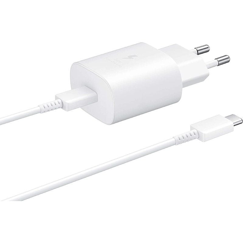 Cargador de Pared Samsung EP-TA800XWEGWW/ 1 USB Tipo-C + Cable USB Tipo-C/ 25W