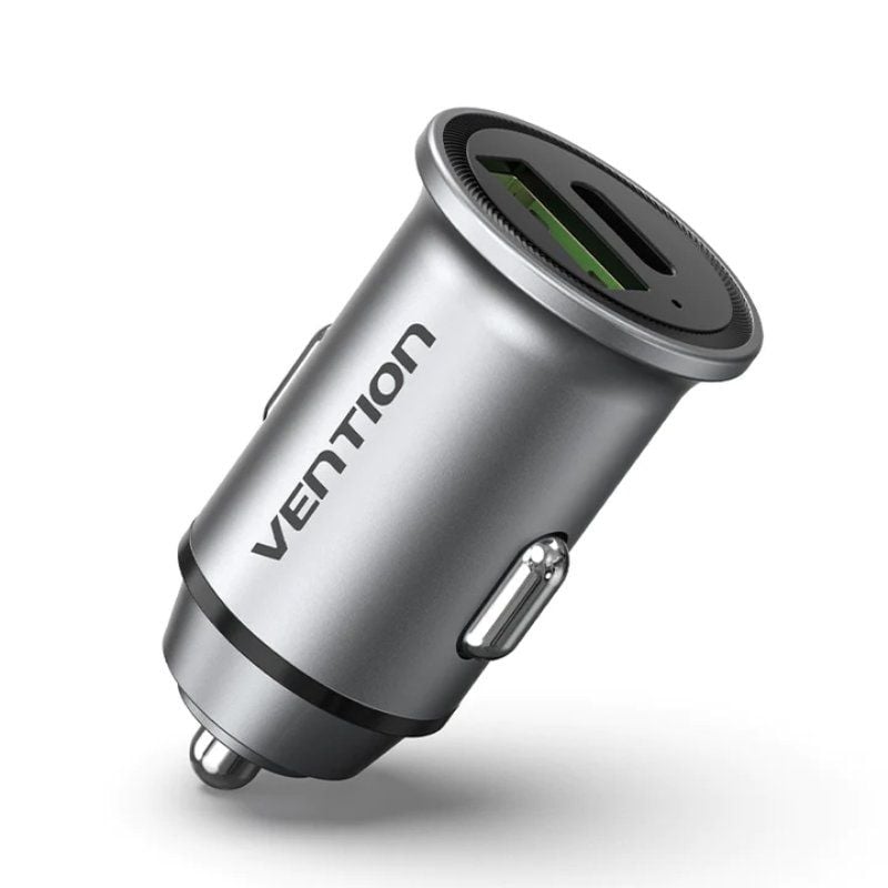 Carregador Veicular Vention FFBH0/ 1xUSB-Tipo C/ 1xUSB/ 20W